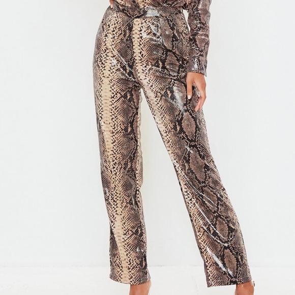 missguided snake pants
